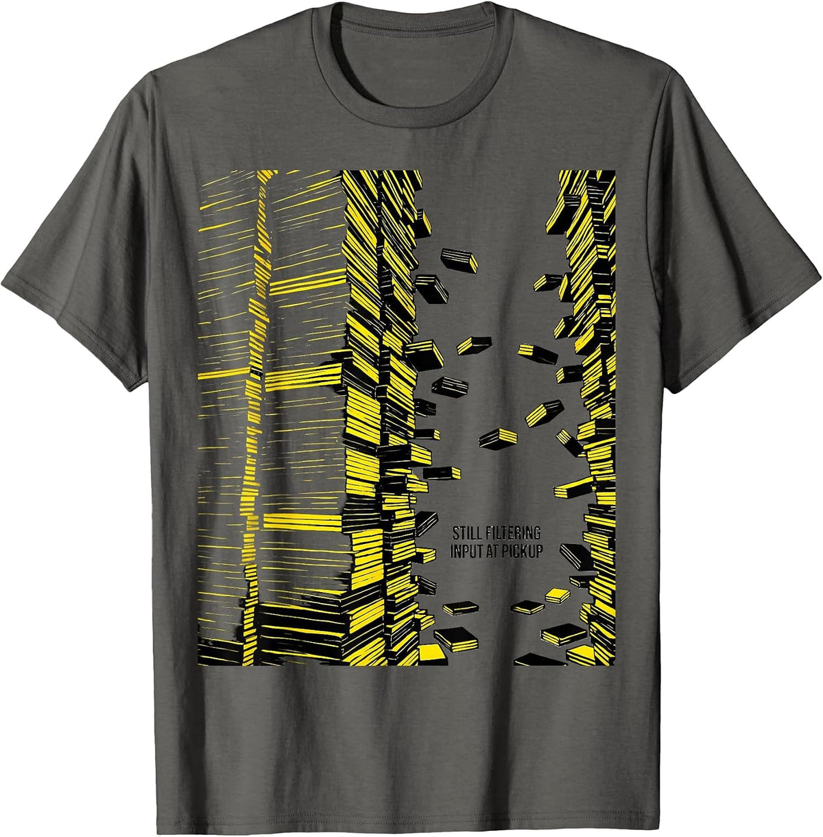 Men's Still Filtering Input At Pickup Occupational Therapy Sensory T-Shirt - Asphalt Grey
