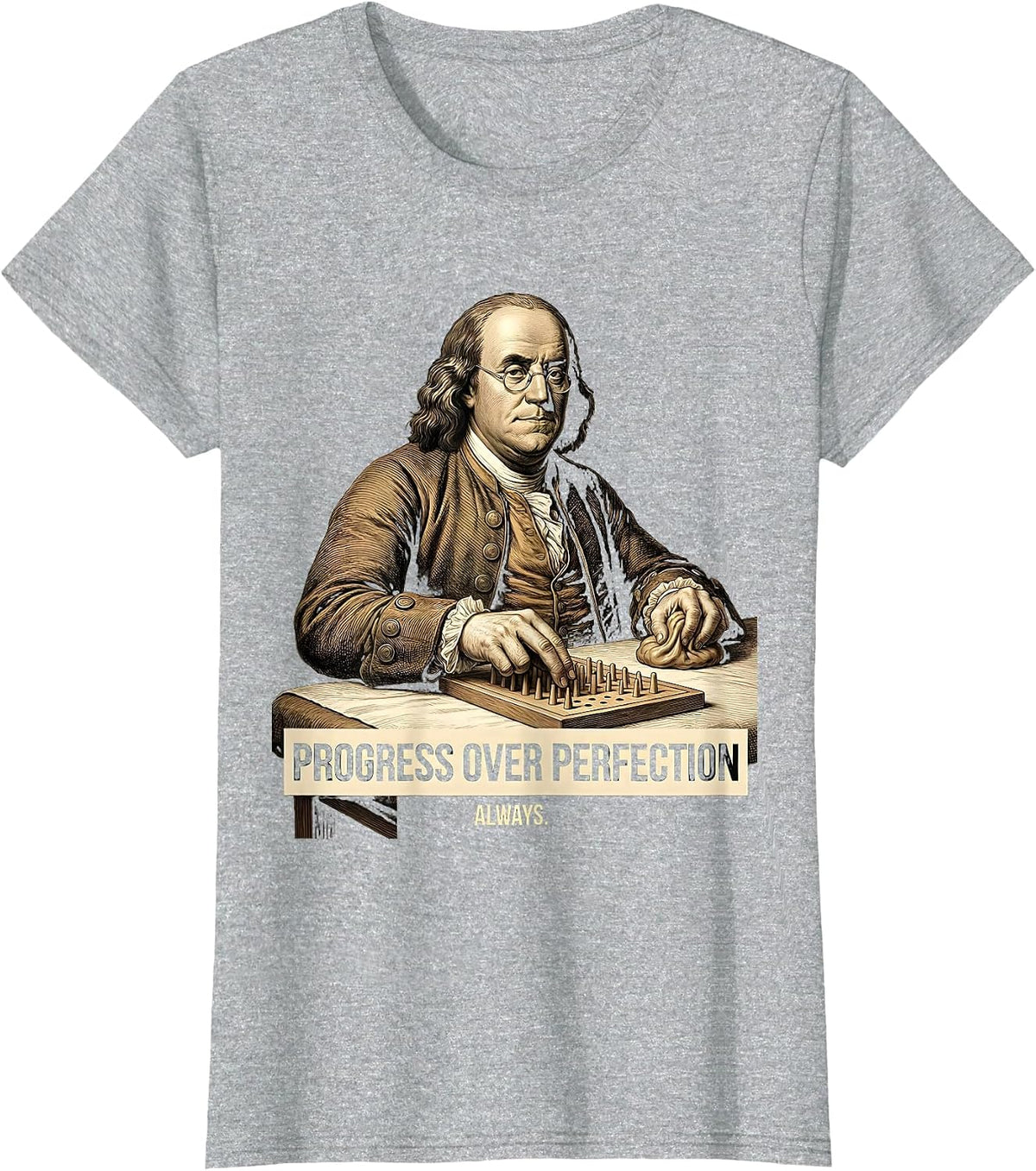 Progress Over Perfection Occupational Therapy Design T-Shirt - Heather Grey