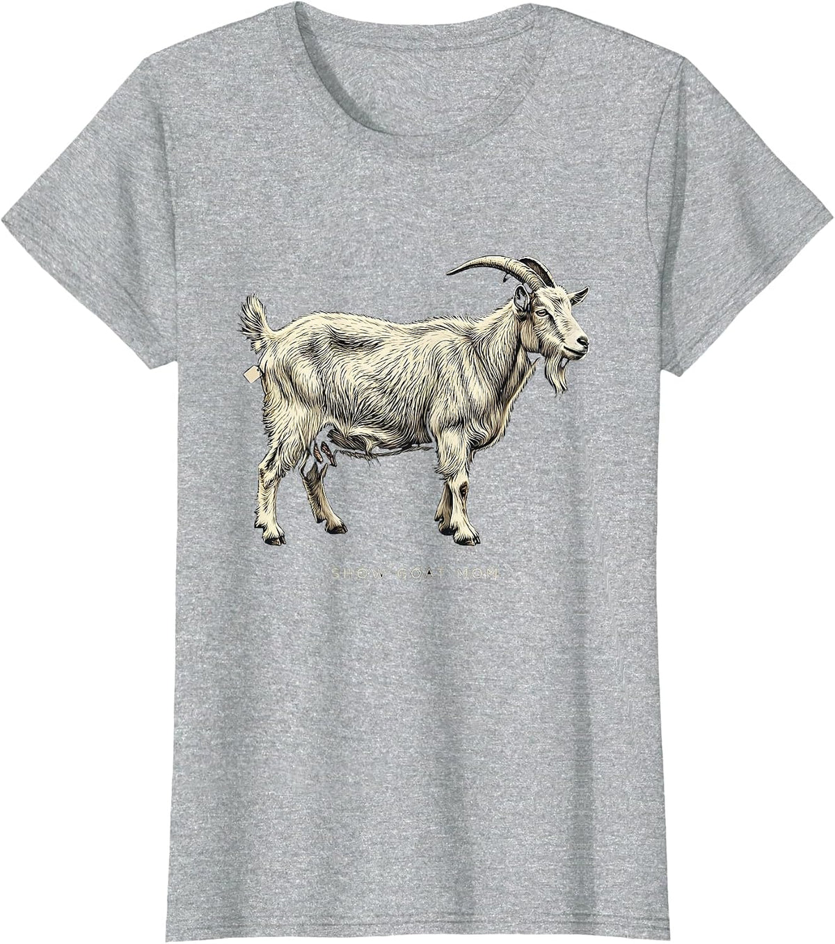 Show Goat Mom Rustic Farm Pride Livestock Show Mom T-Shirt - Heather Grey