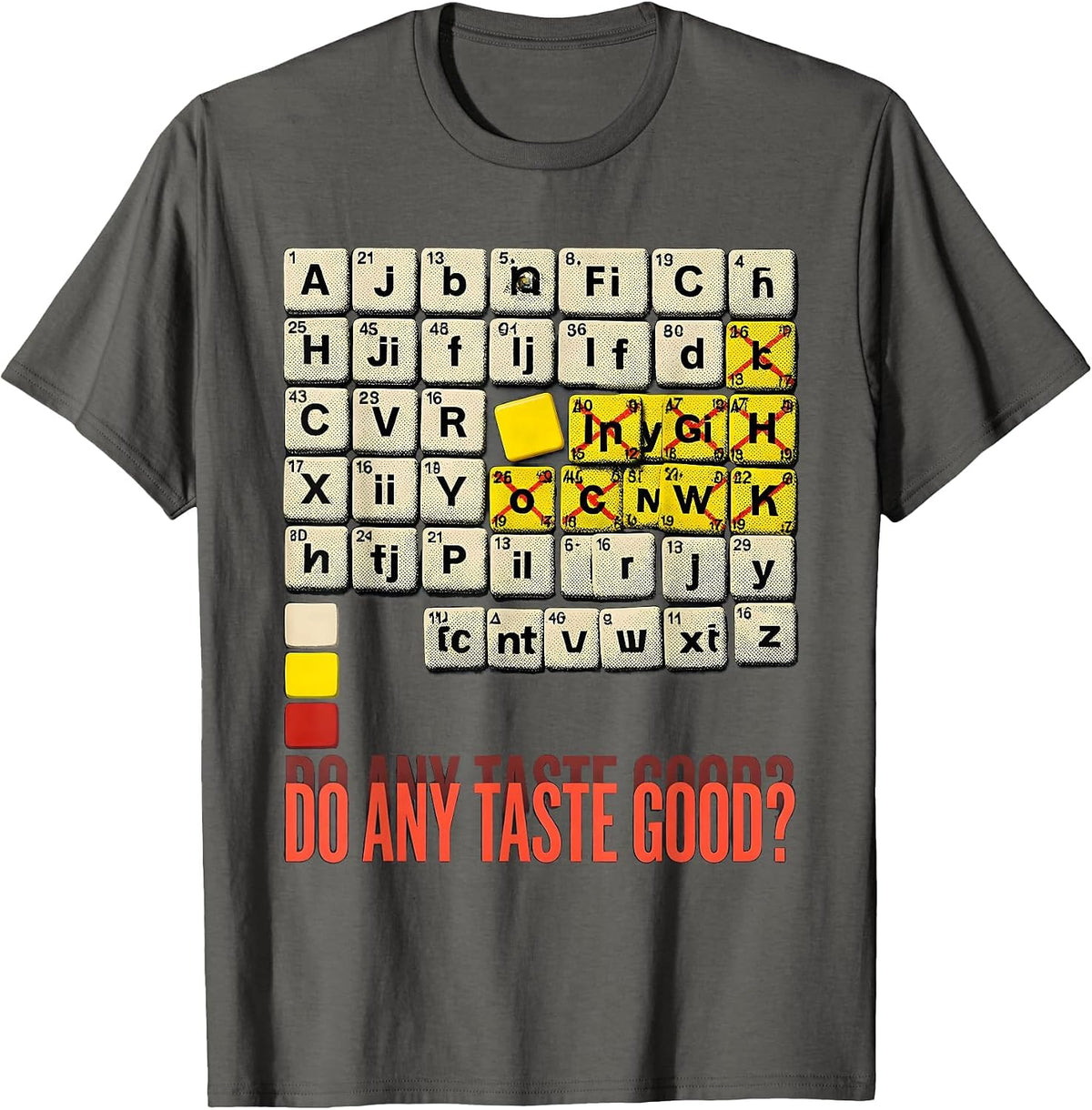 Do Any Taste Good? Funny Periodic Table Science Teacher T-Shirt - Asphalt Grey