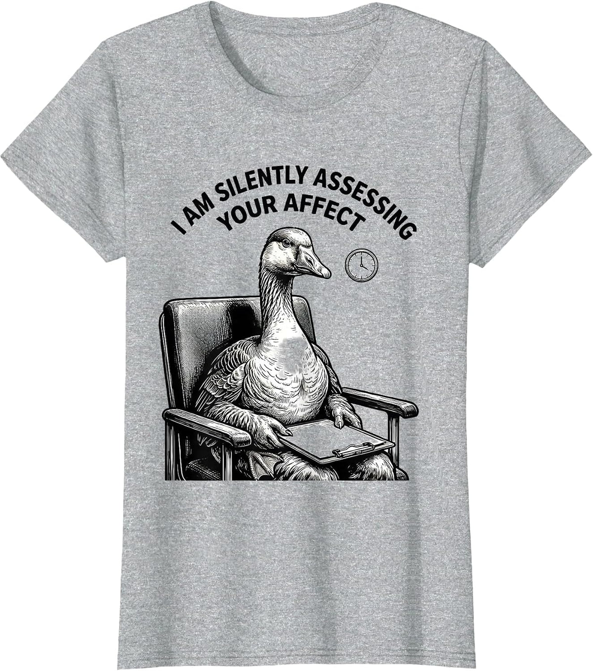 Women's I Am Silently Assessing Your Affect Funny Mental Health T-Shirt - Heather Grey