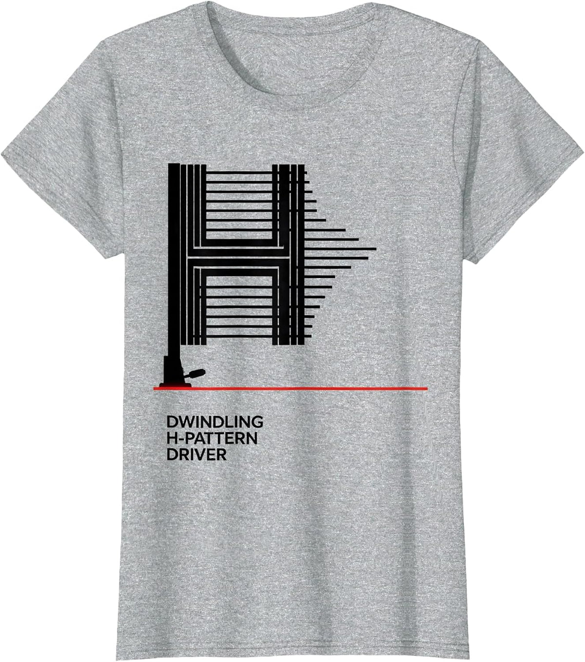 Dwindling H-Pattern Driver Funny Manual Transmission Car Guy T-Shirt - Heather Grey