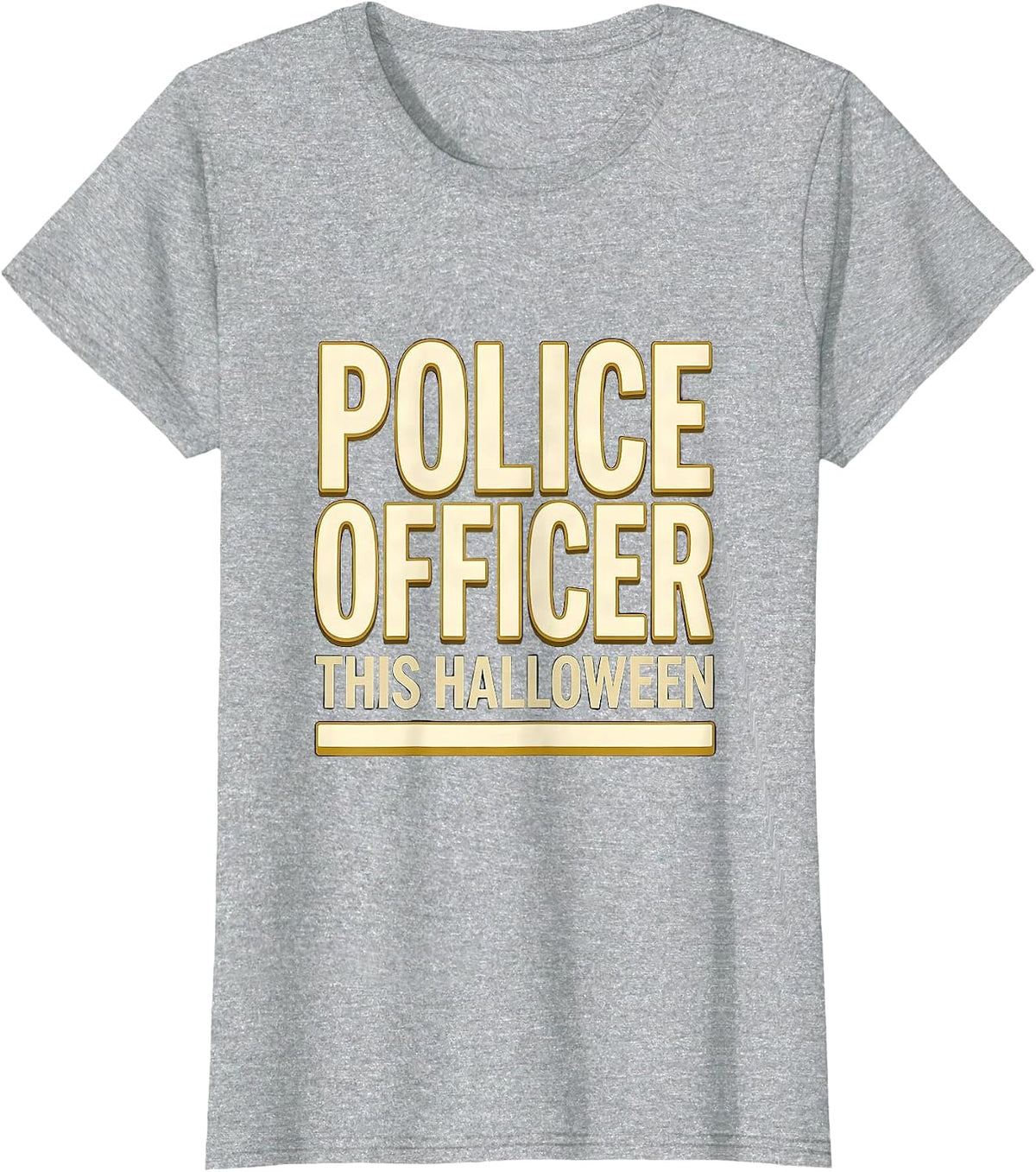 Women's Police Officer This Halloween Costume Halloween Party T-Shirt - Heather Grey