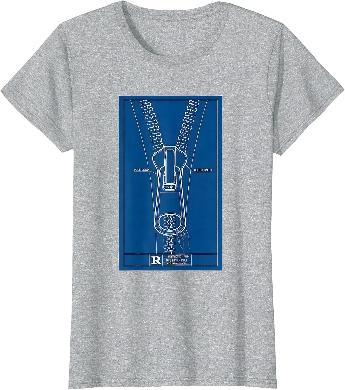 Restricted: One Zipper Pull, Extremely Advanced Occupational T-Shirt - Heather Grey
