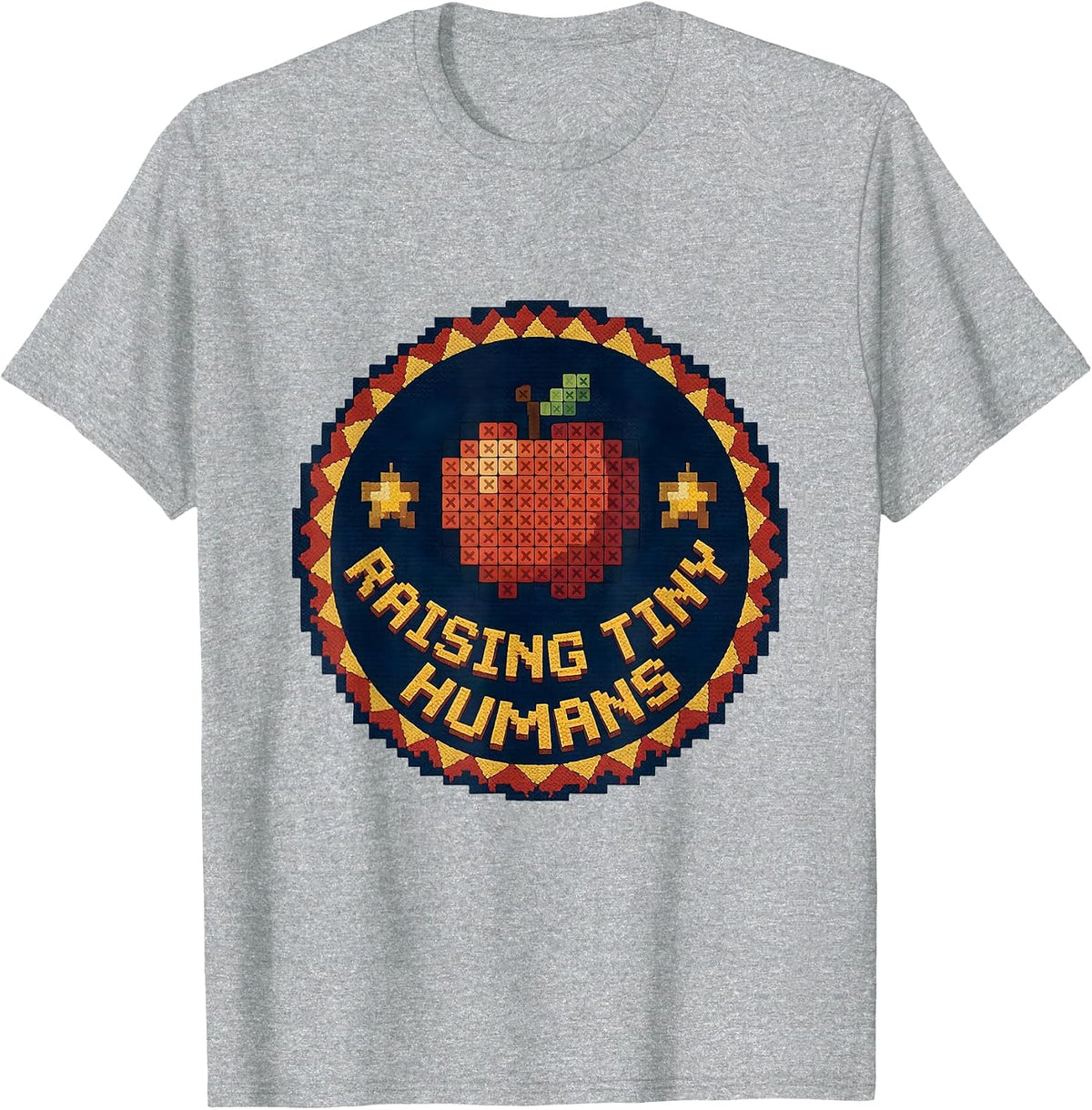 Men's Raising Tiny Humans Preschool Teacher Design T-Shirt - Heather Grey