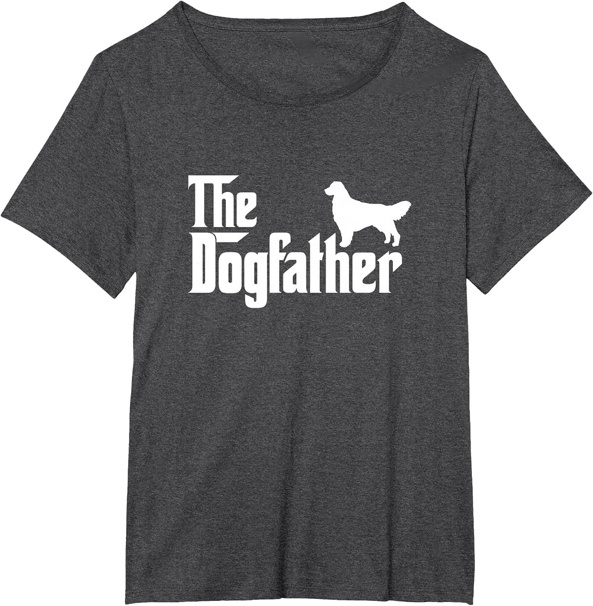 Labrador Golden Retriever - The Dogfather Dad Day T-Shirt - Dark Heather Grey