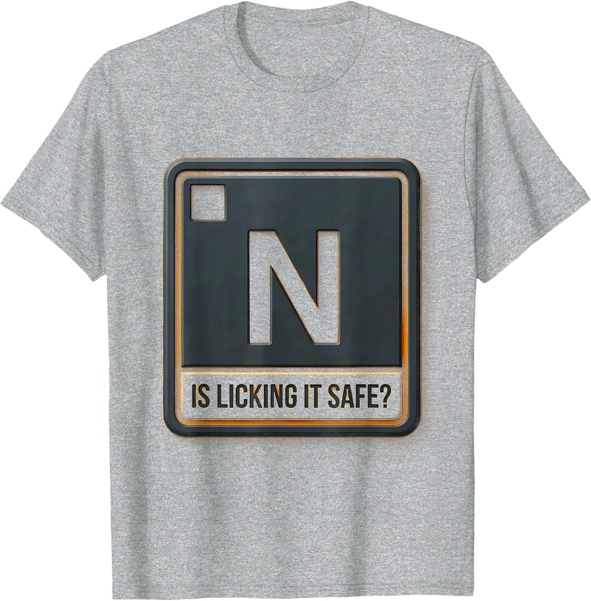 Men's Is Licking It Safe Funny Periodic Table Science Teacher Gift T-Shirt - Heather Grey
