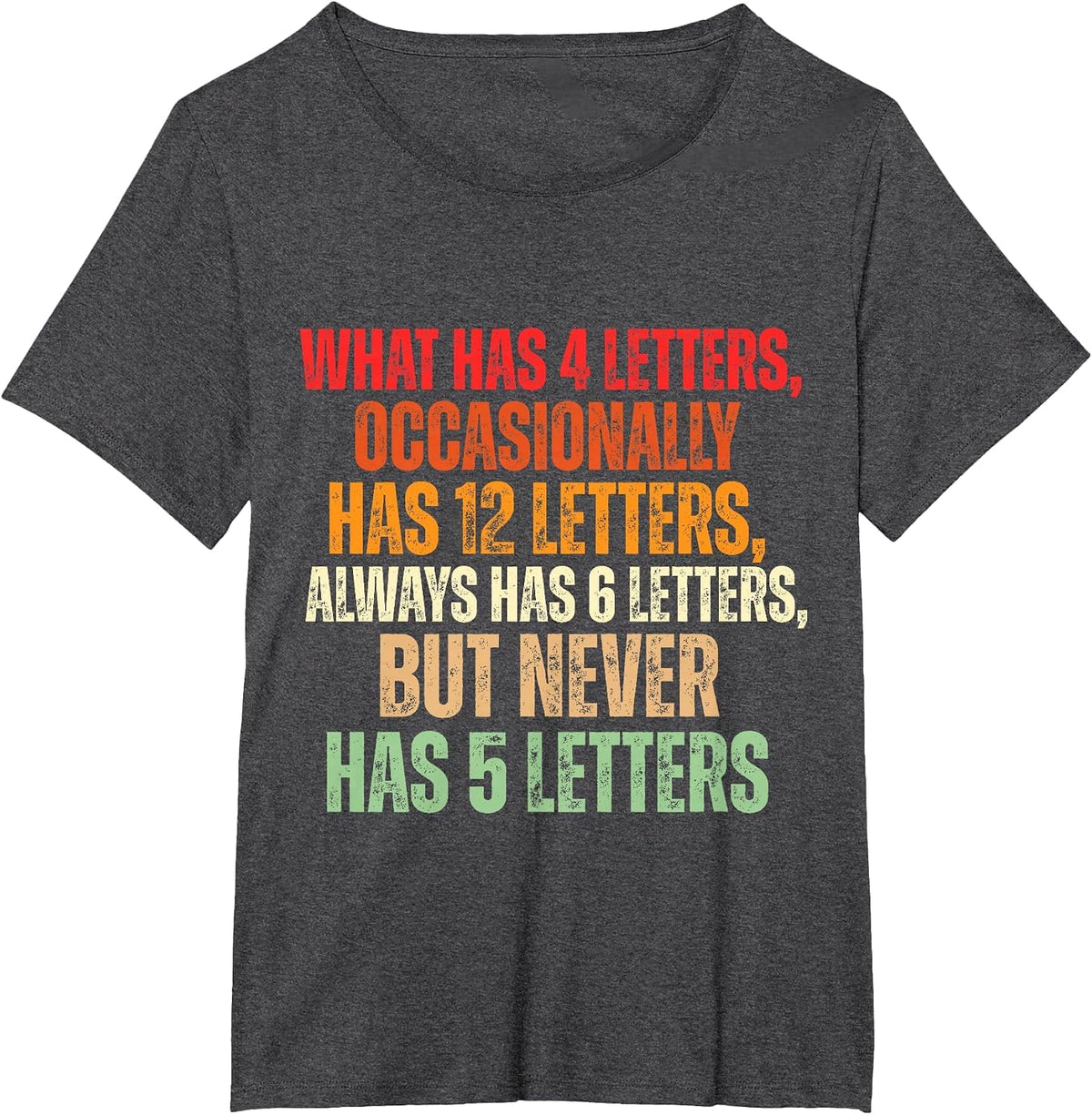 Funny Riddle Wordplay Joke for Grammar Nerds and Teachers T-Shirt - Dark Heather Grey