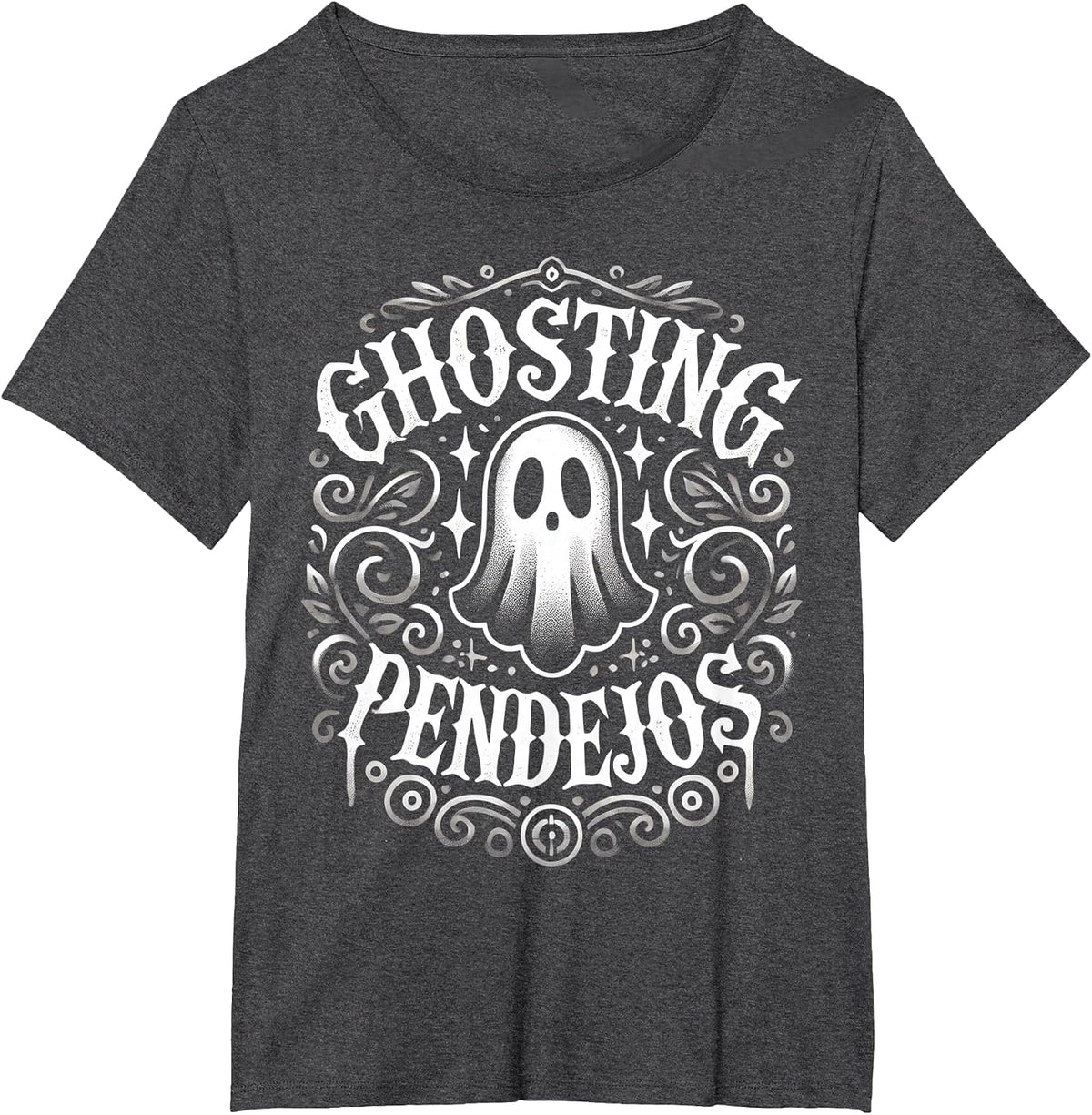 Ghosting Pendejos Funny Mexican Ghost Halloween T-Shirt - Dark Heather Grey