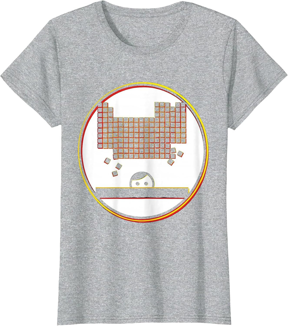 Periodic Table Curious Kid Lab Scene T-Shirt - Heather Grey