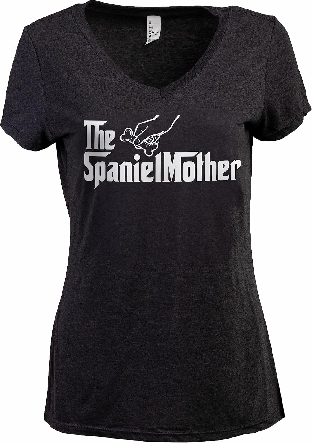 The Dogmother | Funny Cute Dog Mother Mom Owner Pet Doggo Pup Women V-Neck T-Shirt - English Springer, Cocker Spaniel