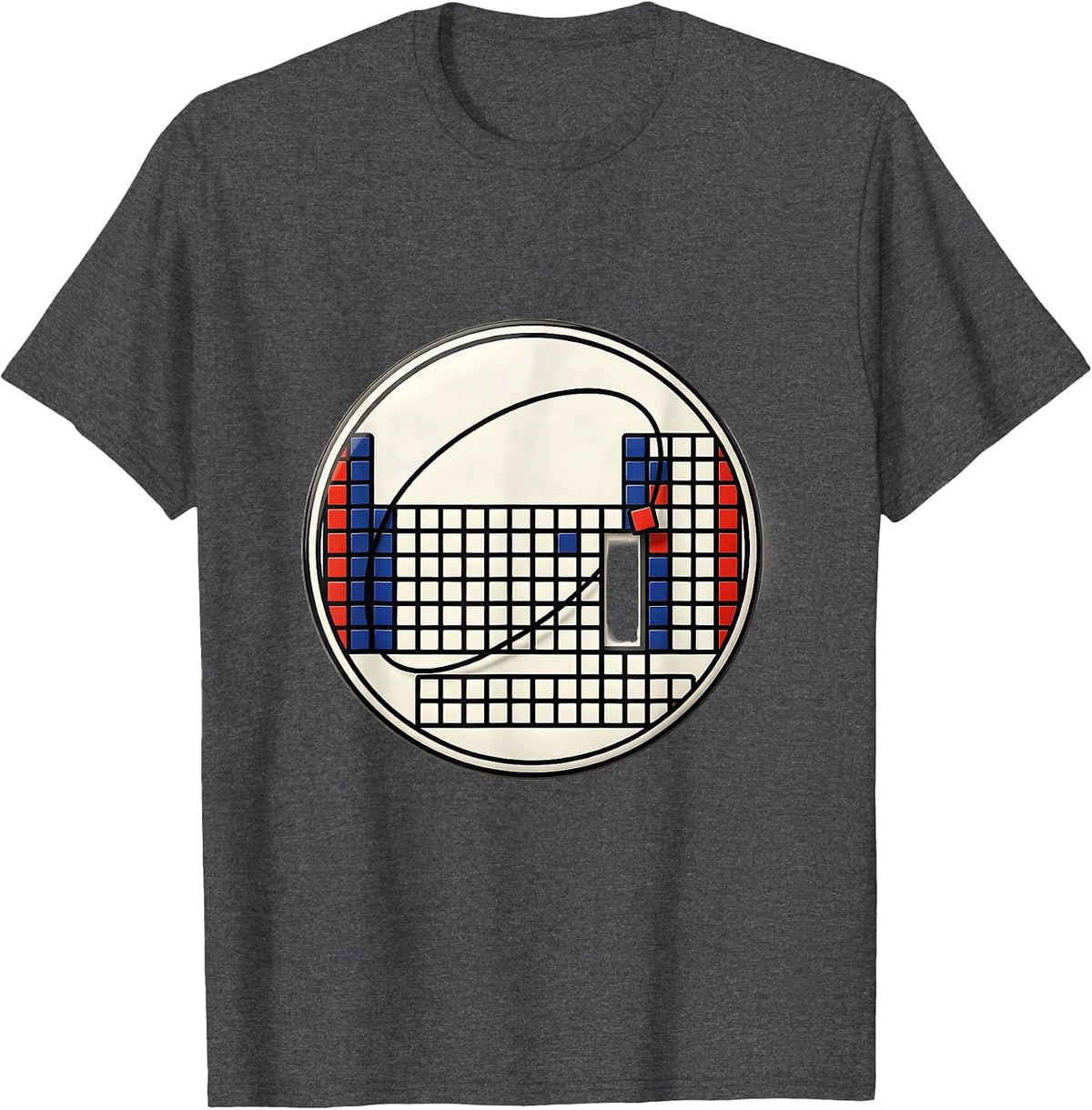 Sealed Periodic Table Badge Funny Science Lover Gift T-Shirt - Dark Heather Grey