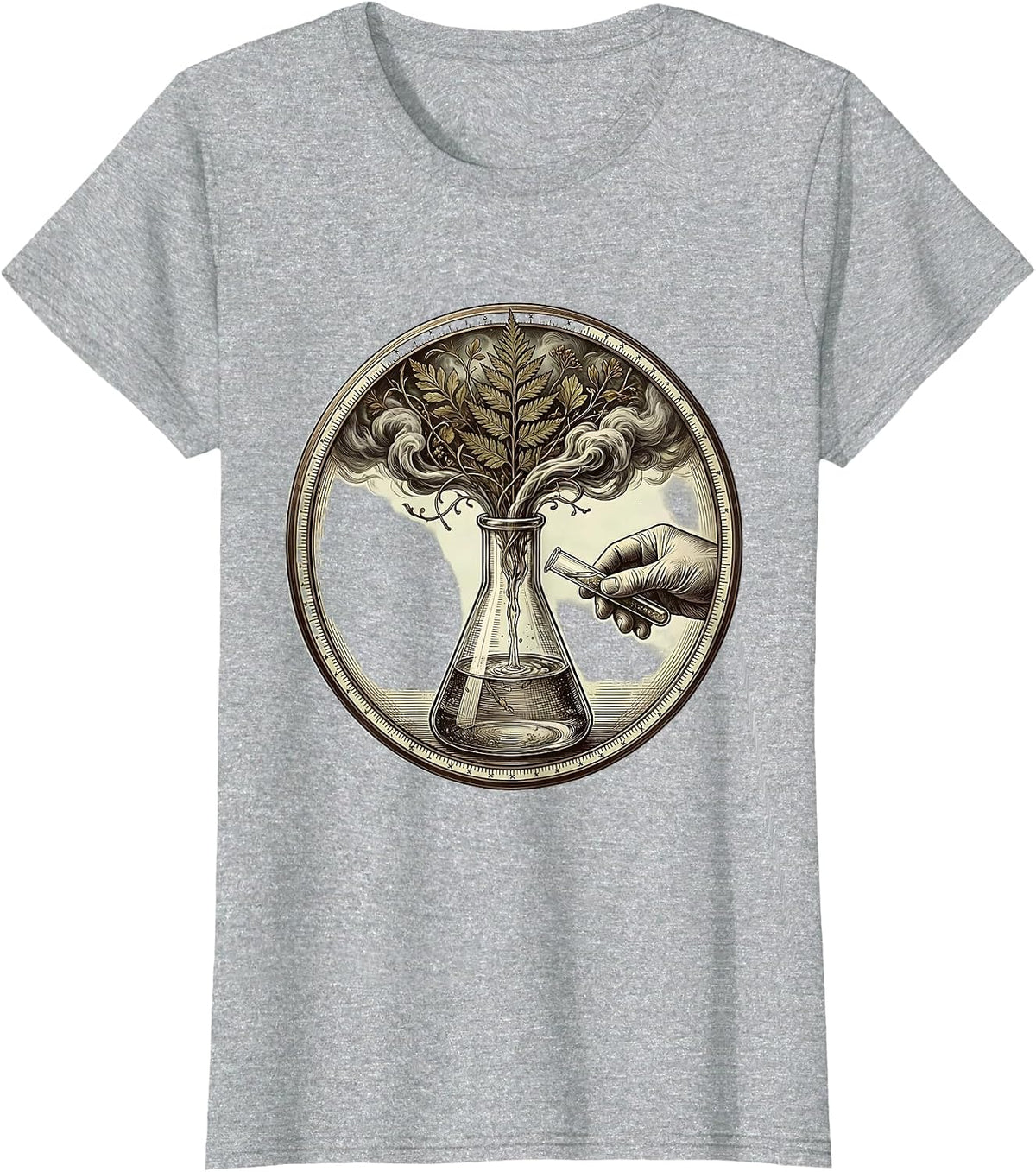 Science Teacher Lab Experiment Graphic Design T-Shirt - Heather Grey
