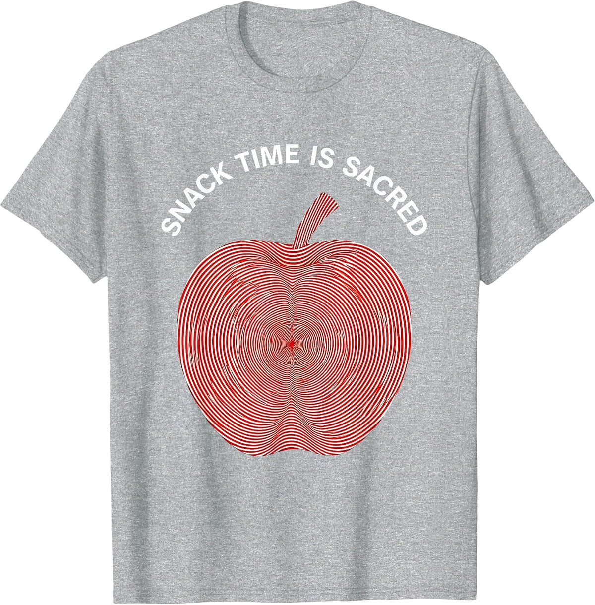 Men's Snack Time Is Sacred Preschool Teacher Design T-Shirt - Heather Grey