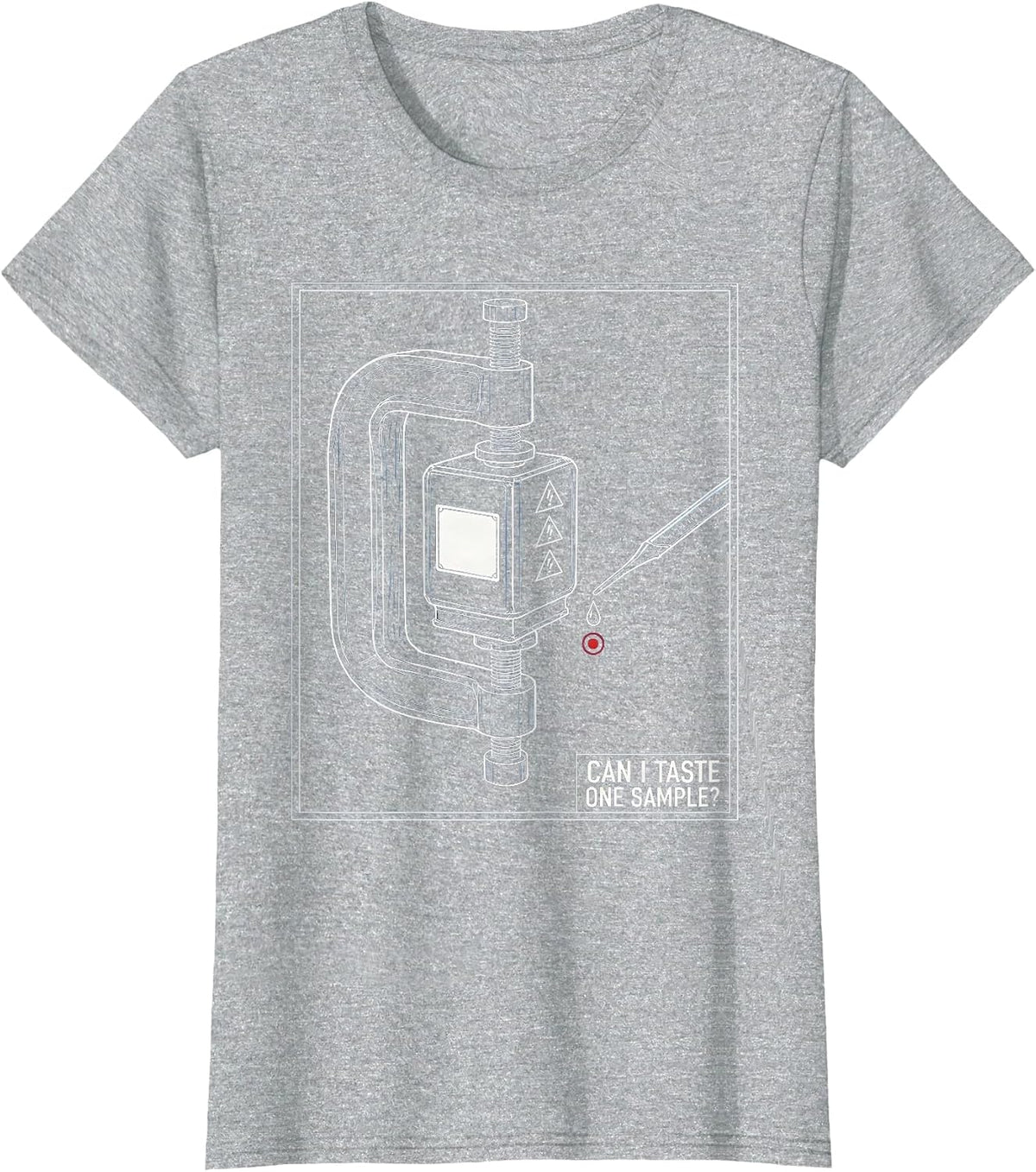 Women's Can I Taste One Sample Funny Periodic Table Science Teacher T-Shirt - Heather Grey