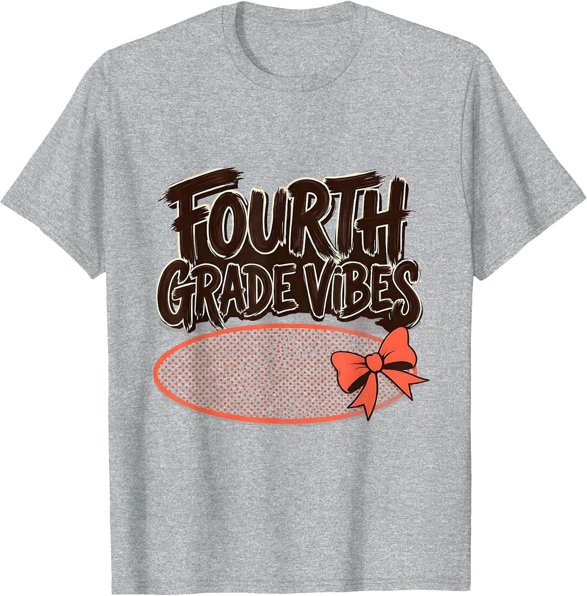 Men's Fourth Grade Vibes Coquette Bow Back to School Fourth Grade T-Shirt - Heather Grey