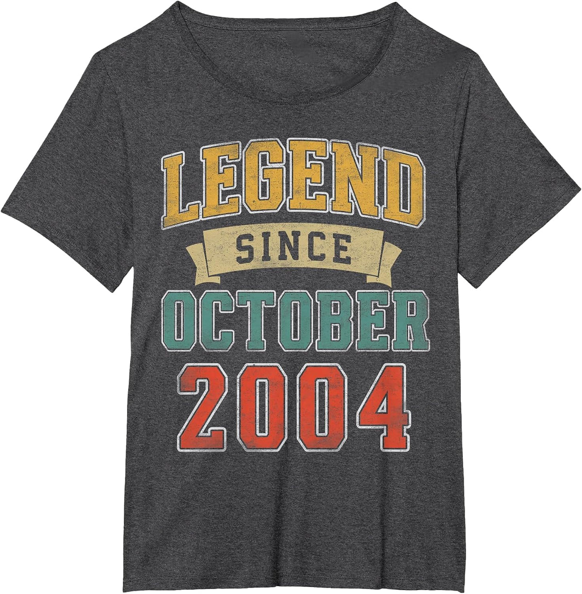 Legend October 2004 21st Birthday Men Women 21 Year Old T-Shirt - Dark Heather Grey