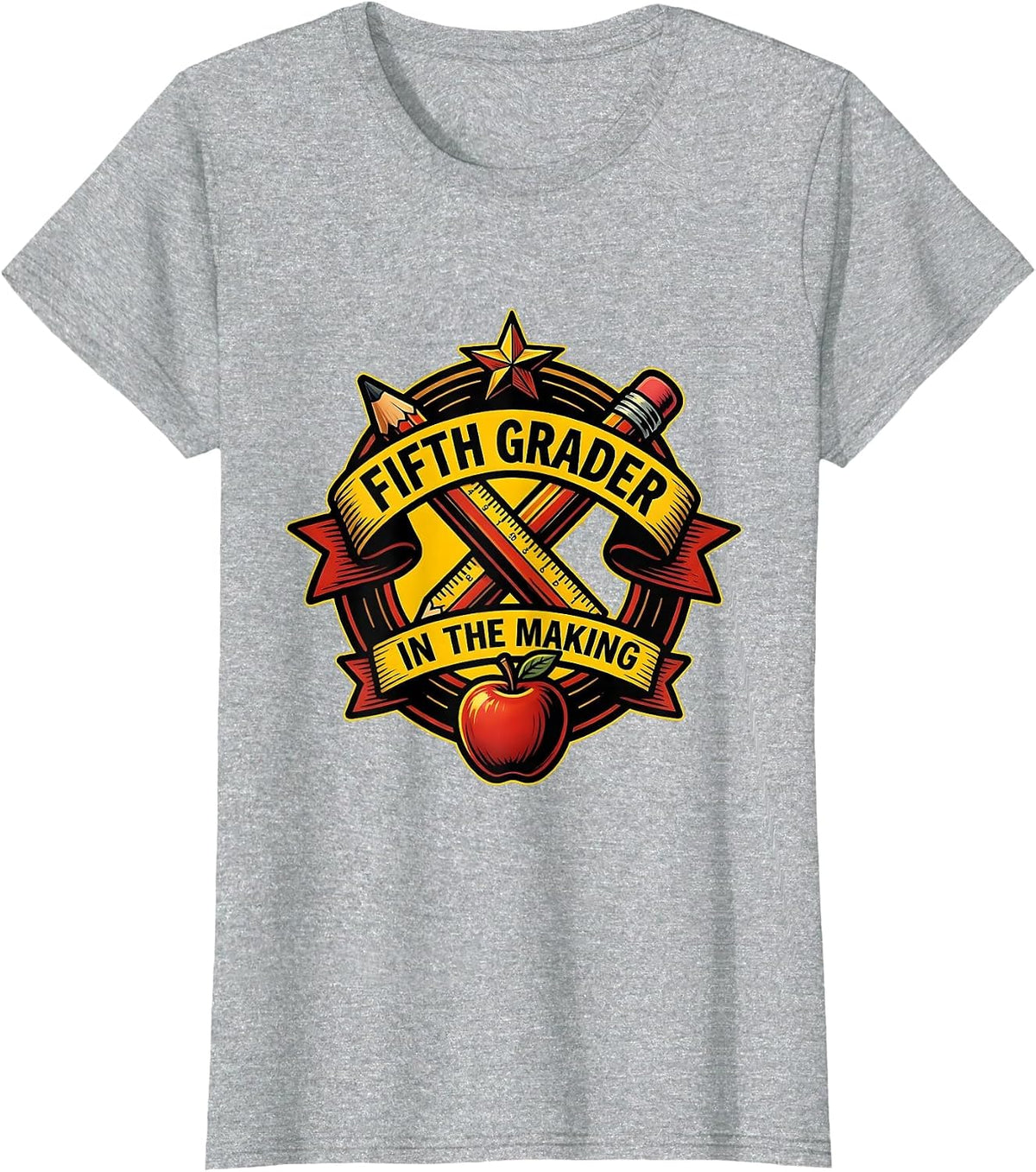 Fifth Grader In The Making 5th Grade Design T-Shirt - Heather Grey