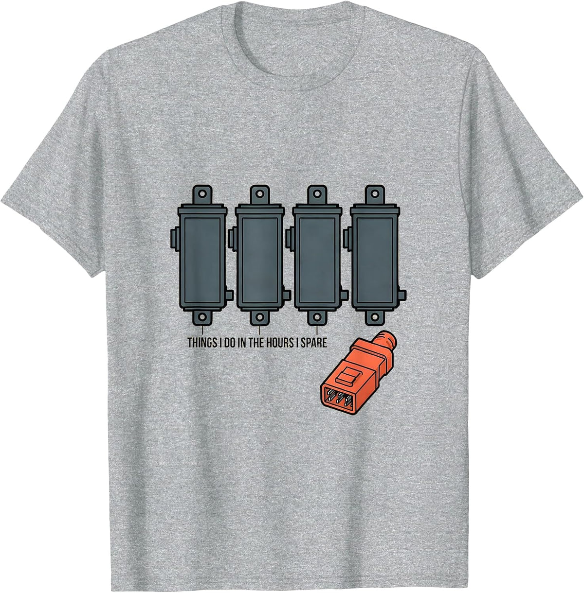 Men's Things I Do In The Hours I Spare Funny Car Guy Car T-Shirt - Heather Grey