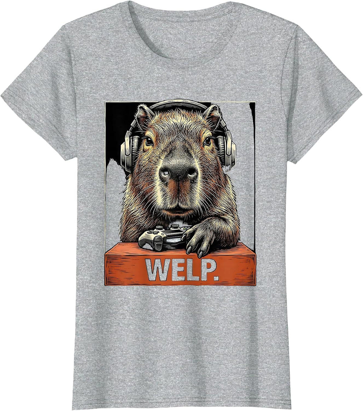 Welp Funny Capybara Gamer Meme Humor Video Games T-Shirt - Heather Grey