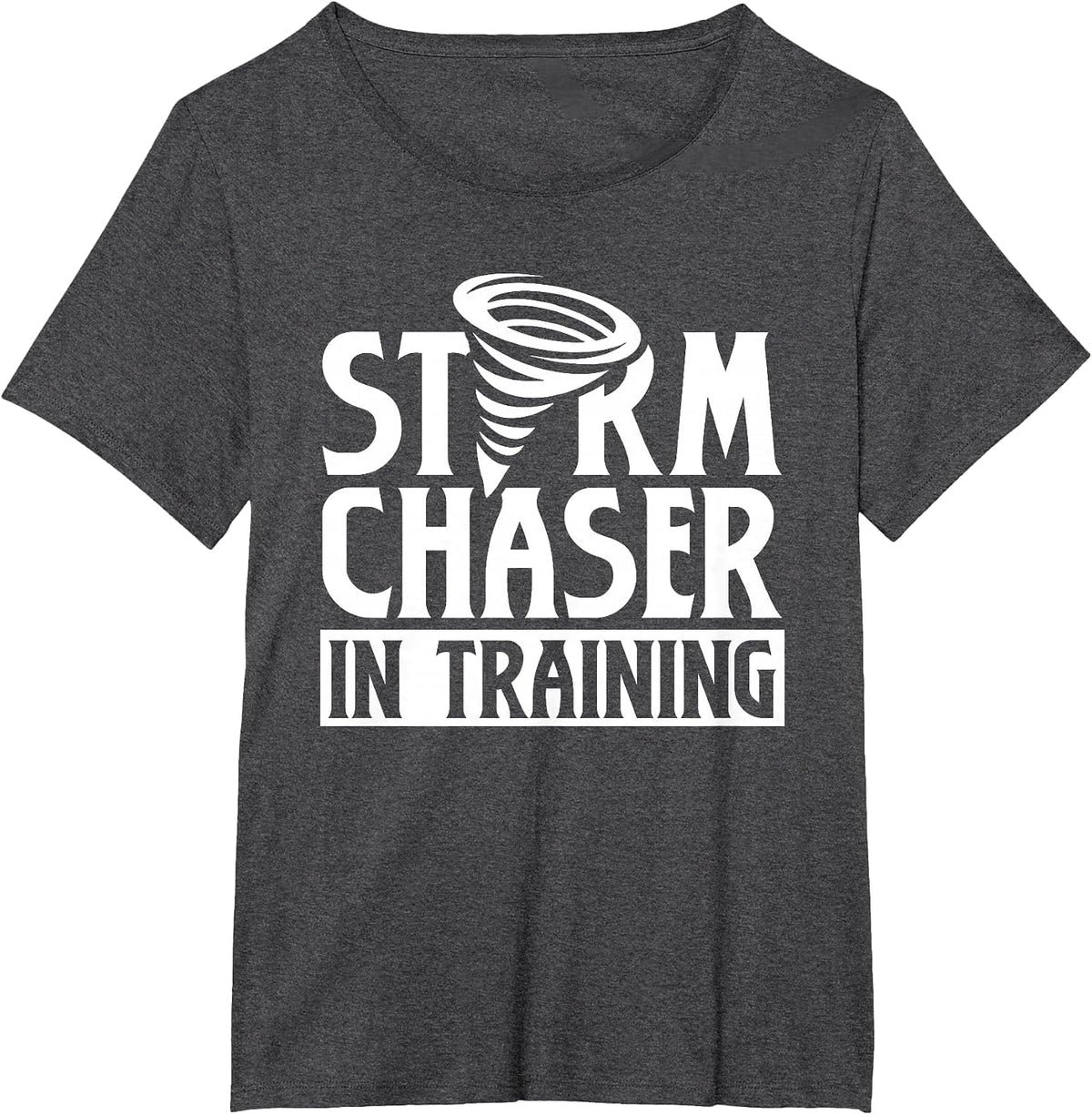 Storm Chaser in Training Tornado Chase Chasing T-Shirt - Dark Heather Grey