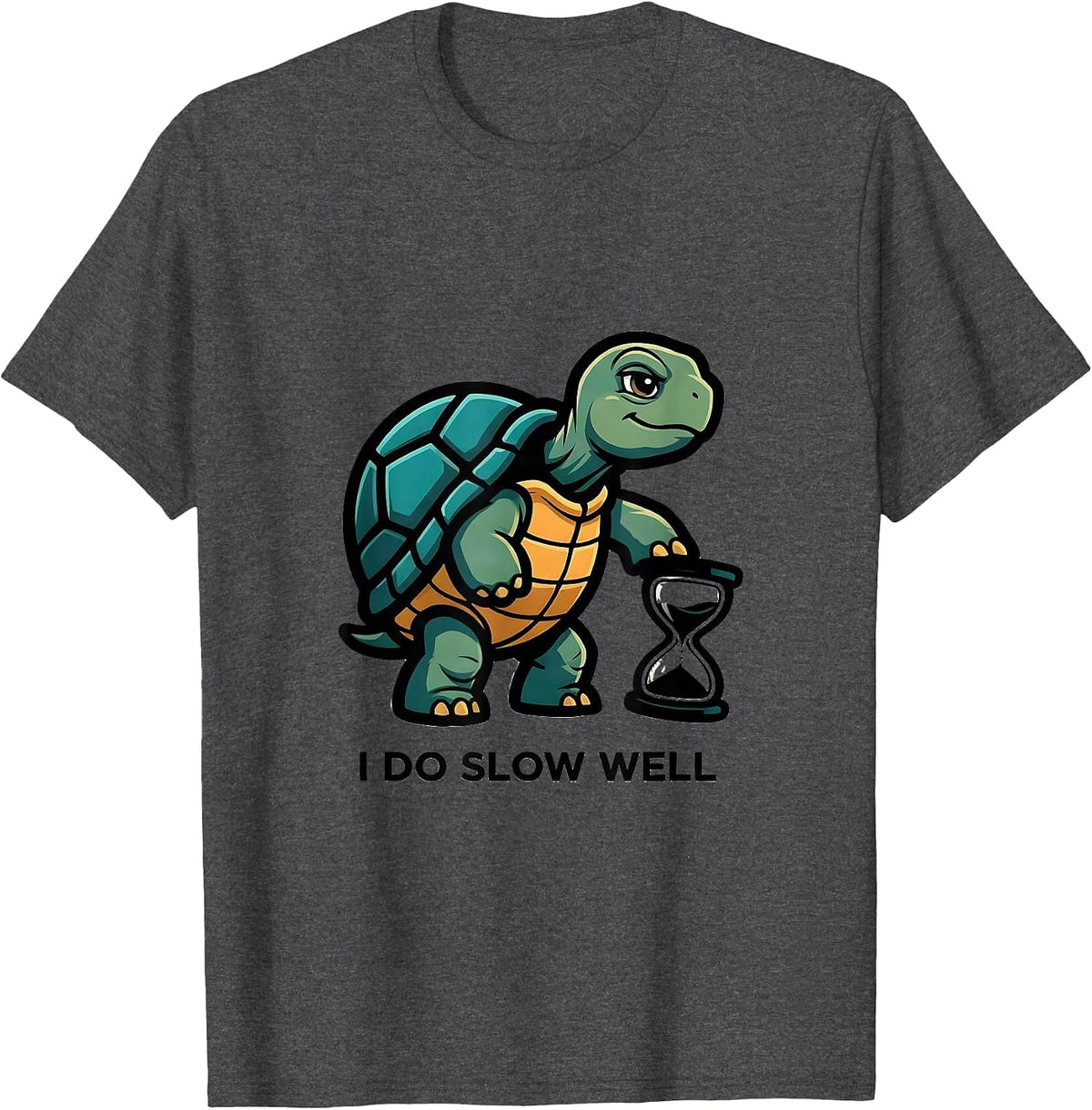 Men's I Do Slow Well Funny Tortoise Lover Pet Owner Gift T-Shirt - Dark Heather Grey