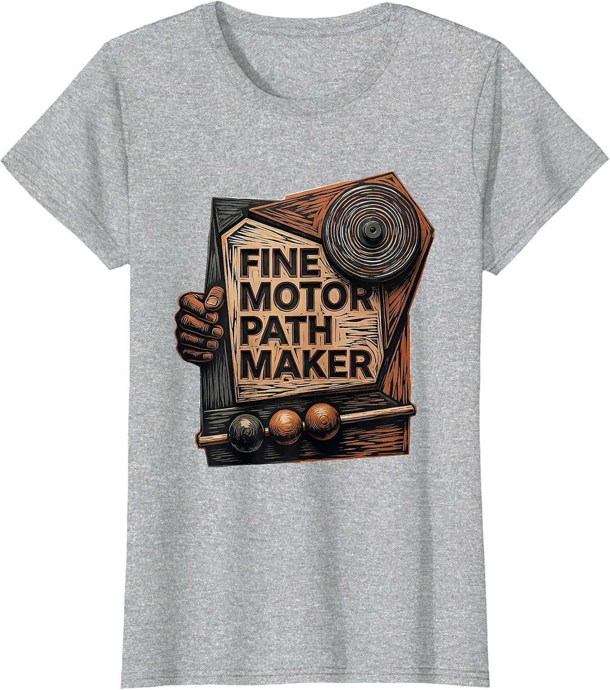 Fine Motor Path Maker Occupational Therapy Sensory T-Shirt - Heather Grey