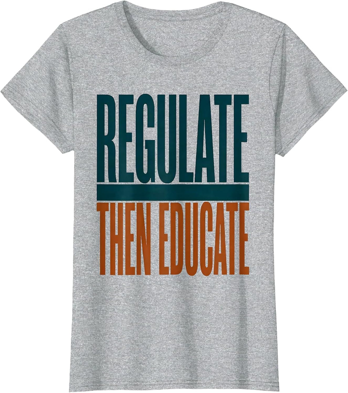 Women's Regulate Then Educate Occupational Therapy Sensory T-Shirt - Heather Grey