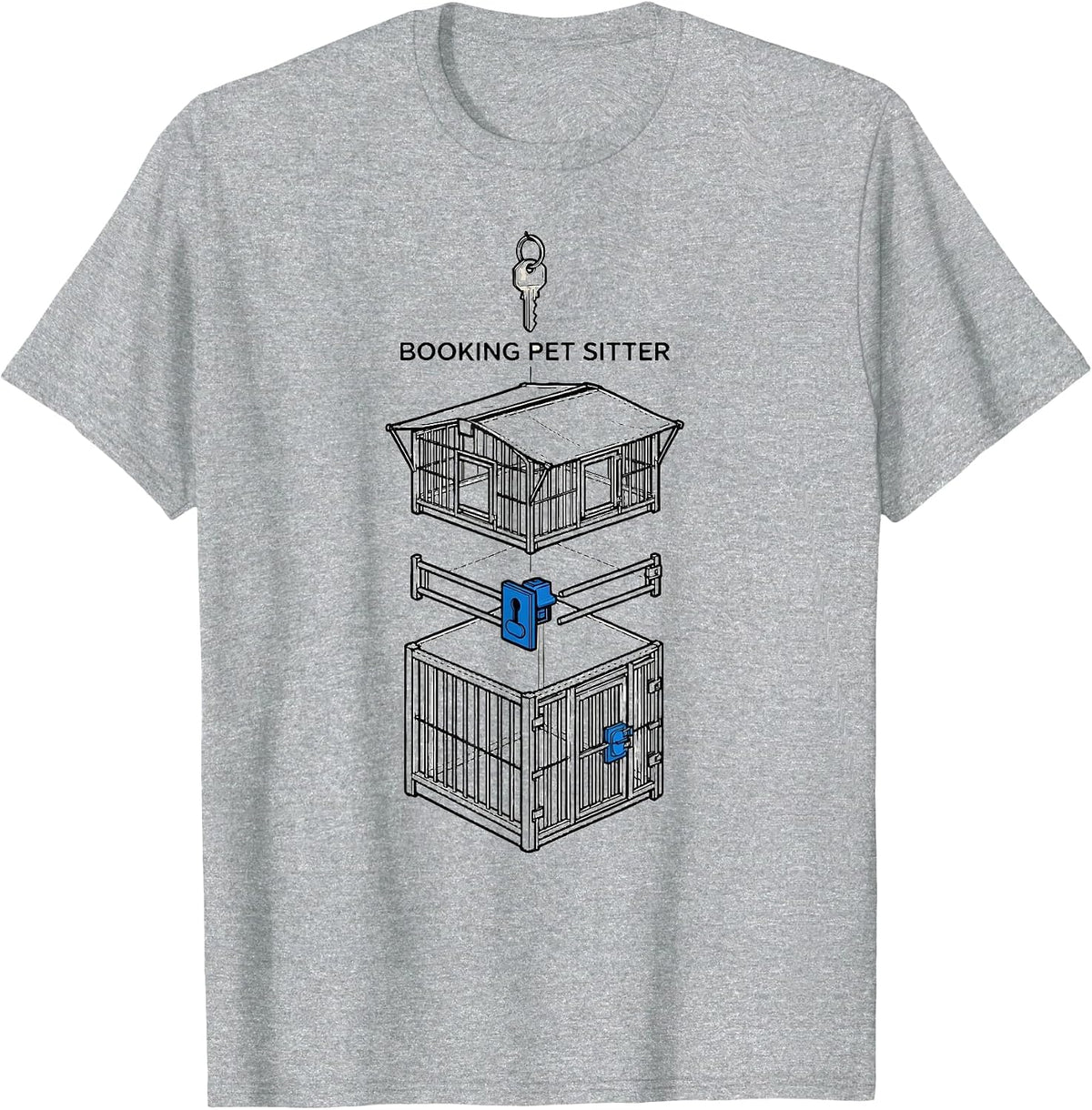 Men's Booking Pet Sitter Funny Police Officer Gift For Cop Law T-Shirt - Heather Grey