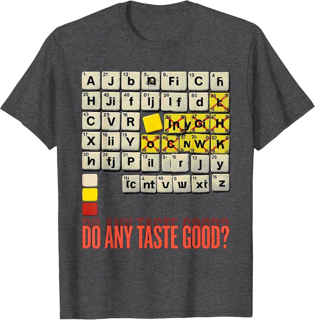 Do Any Taste Good? Funny Periodic Table Science Teacher T-Shirt - Dark Heather Grey