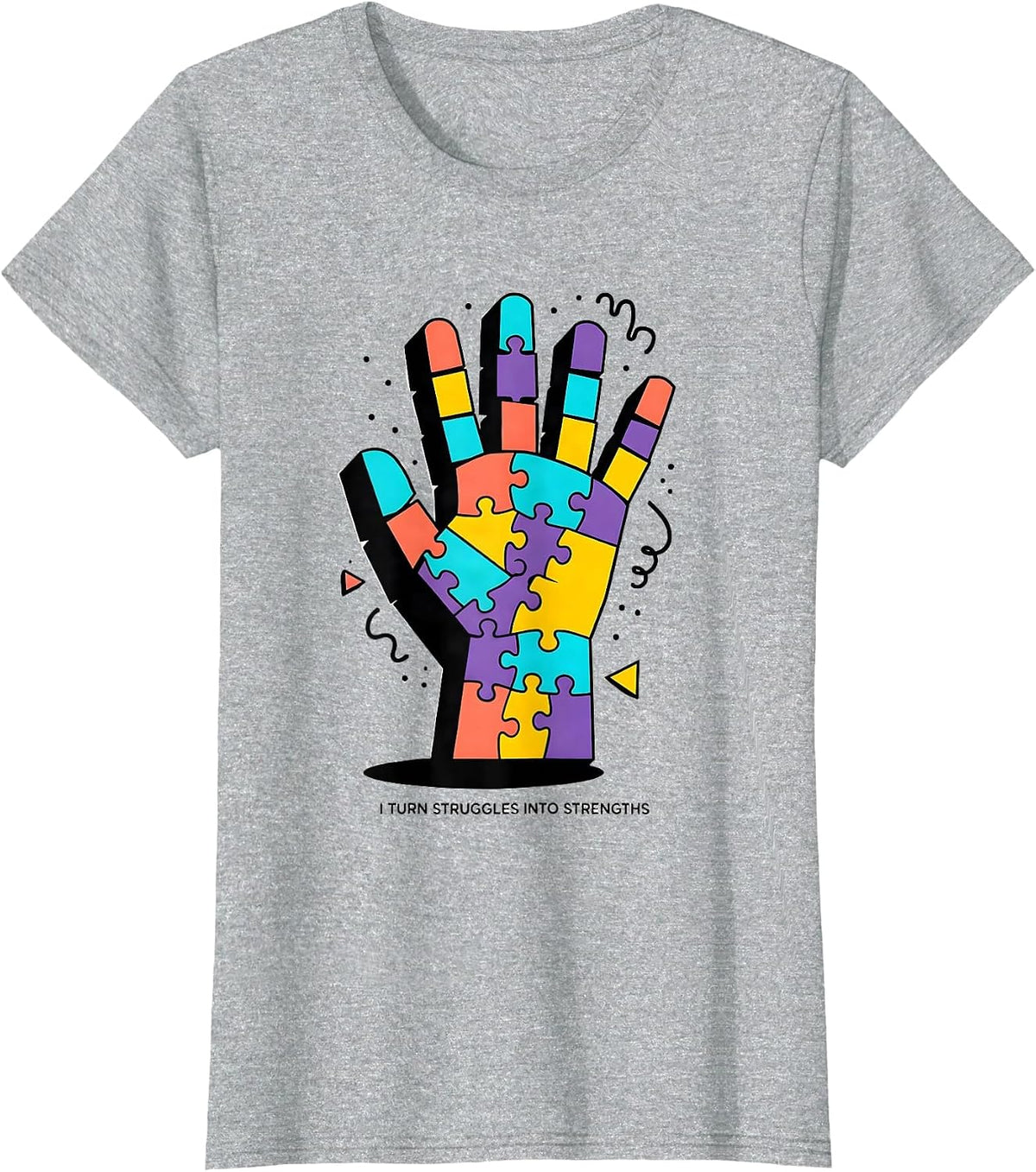 Women's I Turn Struggles Into Strengths Occupational Therapy T-Shirt - Heather Grey