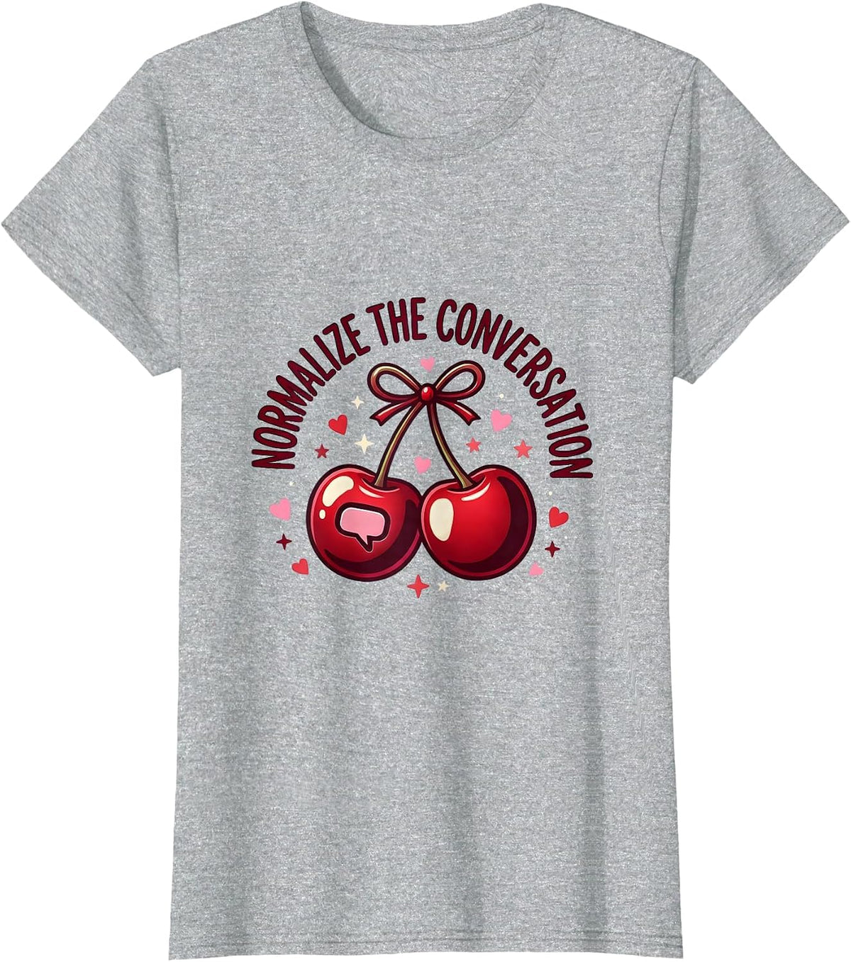 Women's Normalize The Conversation Mental Health Matters T-Shirt - Heather Grey