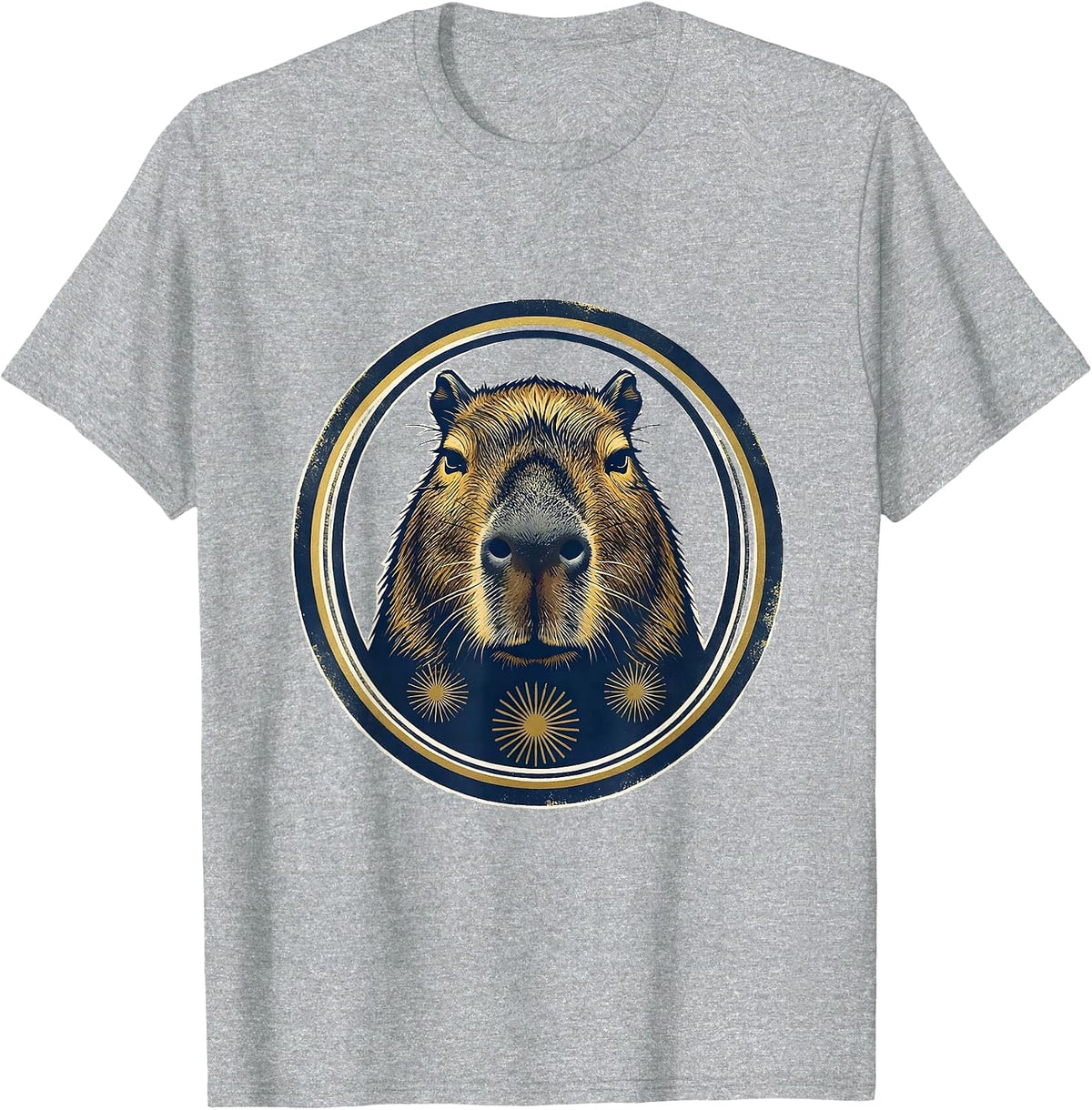 Men's Capybara Kawaii Character Meme Cute Anime Fan T-Shirt - Heather Grey