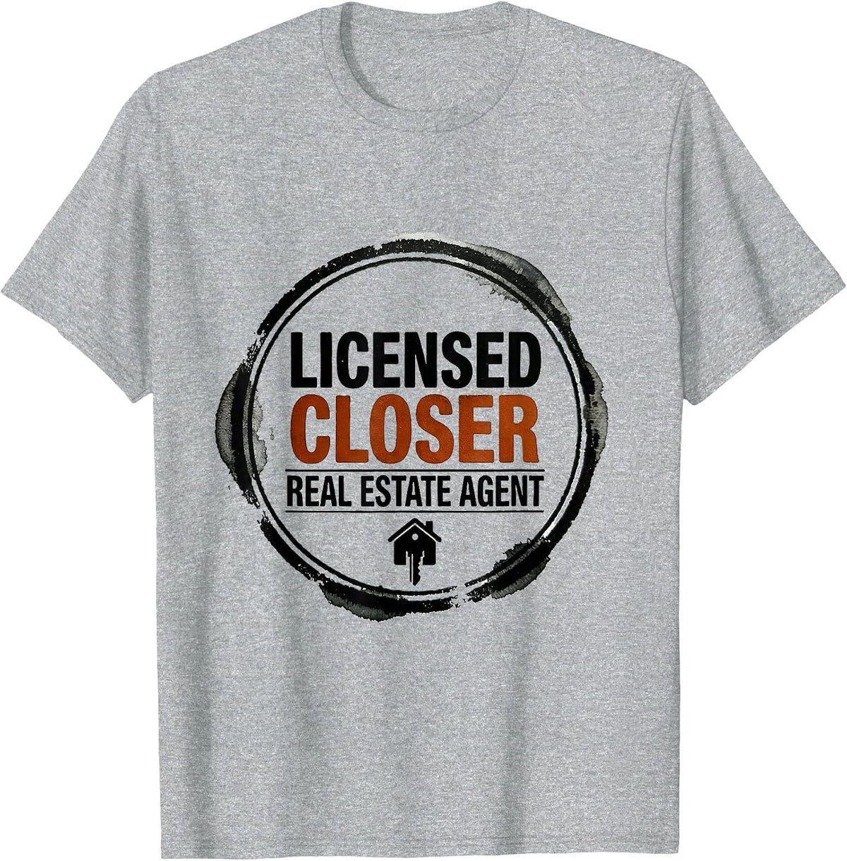 Men's Licensed Closer — Real Estate Agent Funny Realtor Gift T-Shirt - Heather Grey