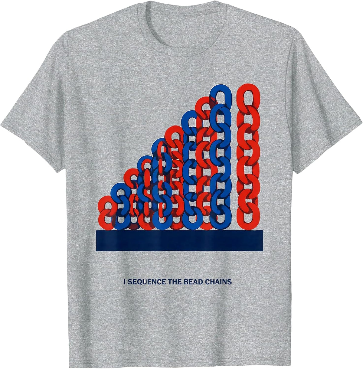 Men's I Sequence The Bead Chains Montessori Teacher Method Pride T-Shirt - Heather Grey