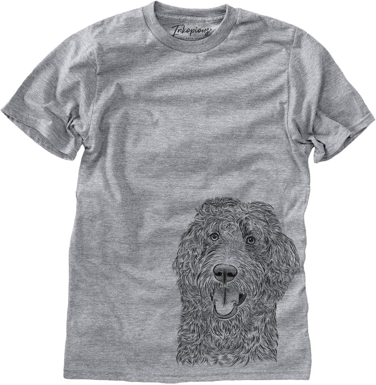 Bare MurrDog the Labradoodle Dog Triblend T-Shirt - Unisex Grey Crew Neck