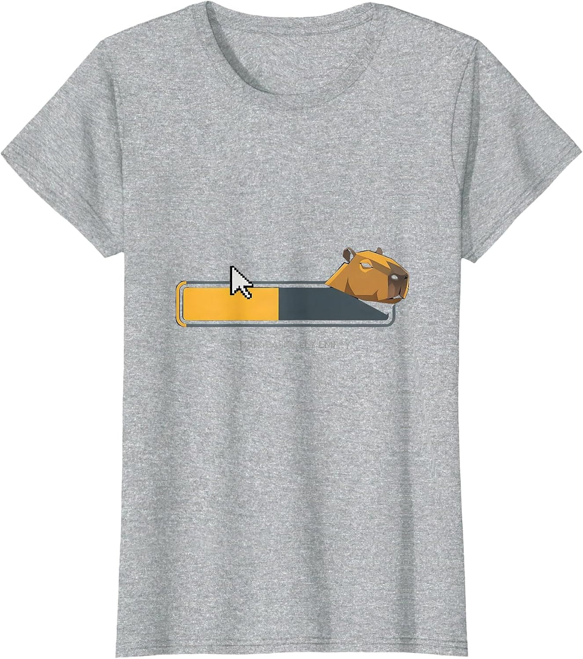 XP Bar: Basically Empty Funny Capybara Gamer Humor T-Shirt - Heather Grey