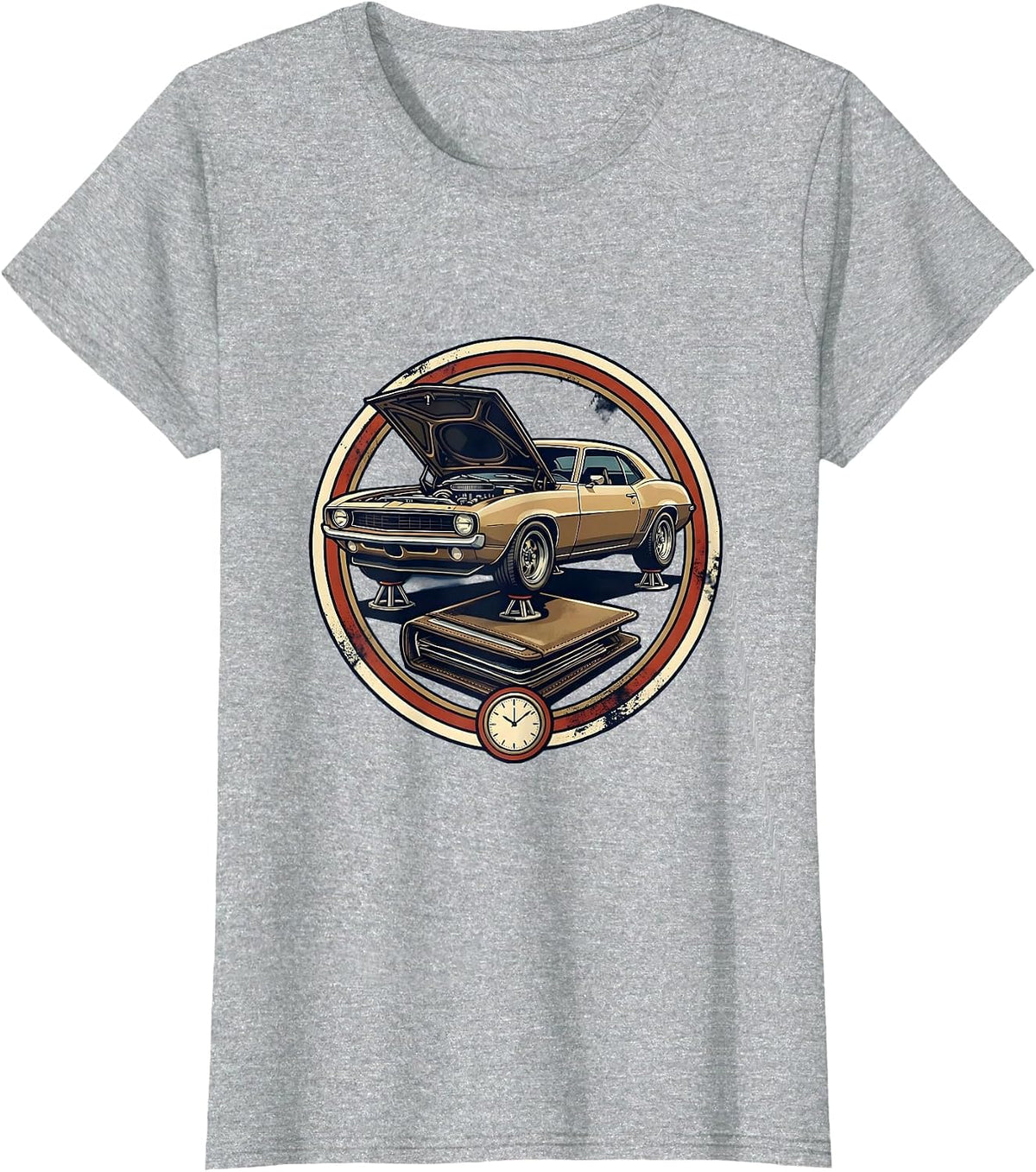 Women's Sealed Classic Coupe Garage Humor Car Enthusiast T-Shirt - Heather Grey