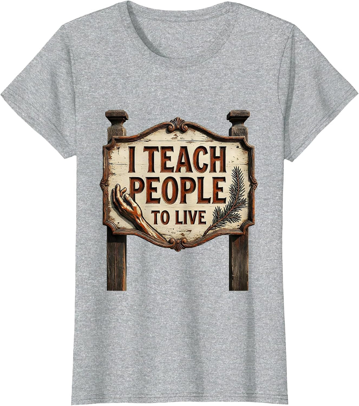 I Teach People To Live Occupational Therapy Design T-Shirt - Heather Grey