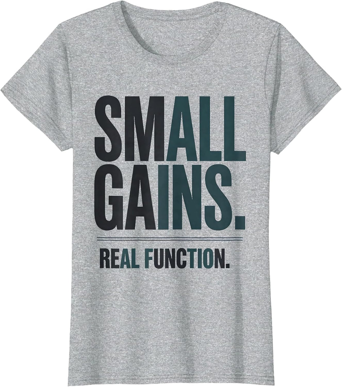 Women's Small Gains Real Function Funny Occupational Therapy OT T-Shirt - Heather Grey