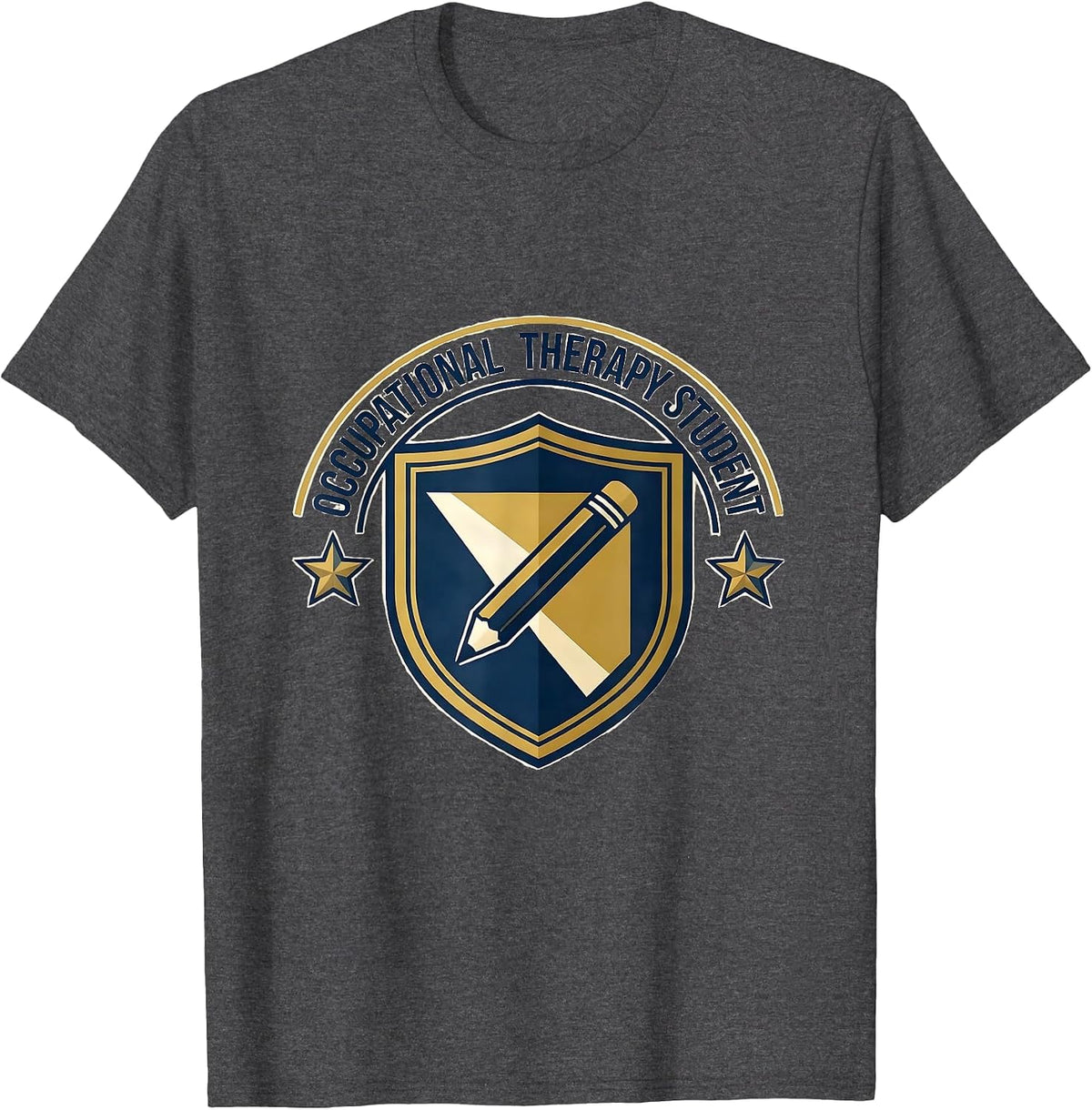 Men's Occupational Therapy Student Retro Emblem Pediatric T-Shirt - Dark Heather Grey
