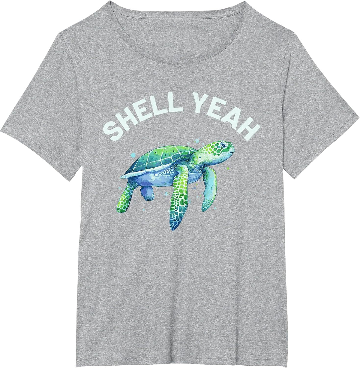 Shell Yeah - Cute Tortoise & Sea Turtle Lover T-Shirt - Heather Grey