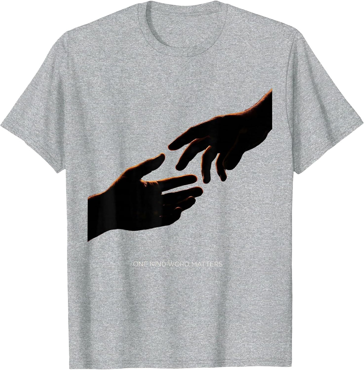 Men's One Kind Word Matters Kindness Graphic Design T-Shirt - Heather Grey