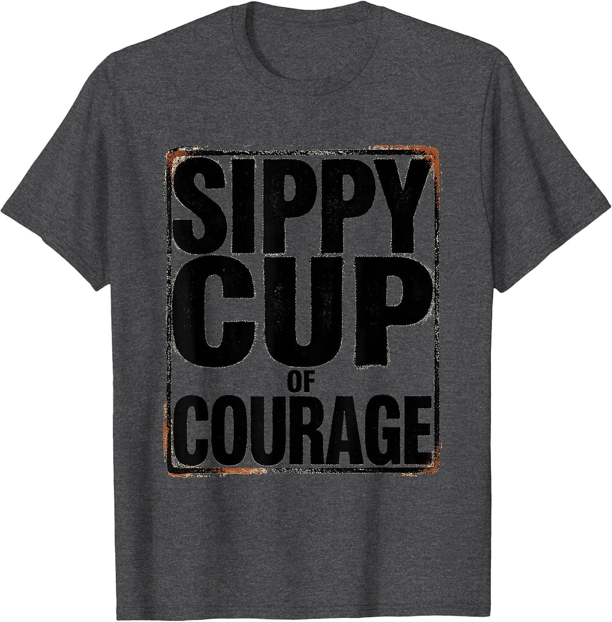 Men's Sippy Cup of Courage Preschool Teacher Design T-Shirt - Dark Heather Grey