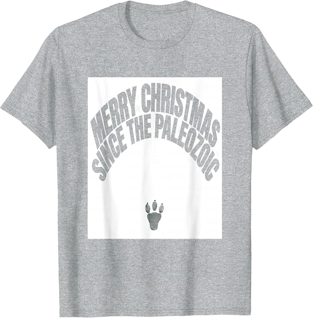 Men's Merry Christmas Since The Paleozoic Funny Dinosaur Lover T-Shirt - Heather Grey