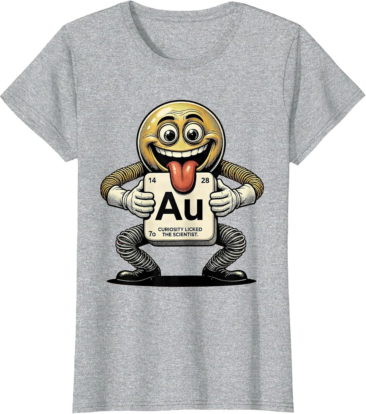 Women's Curiosity Licked the Scientist Periodic Table T-Shirt - Heather Grey
