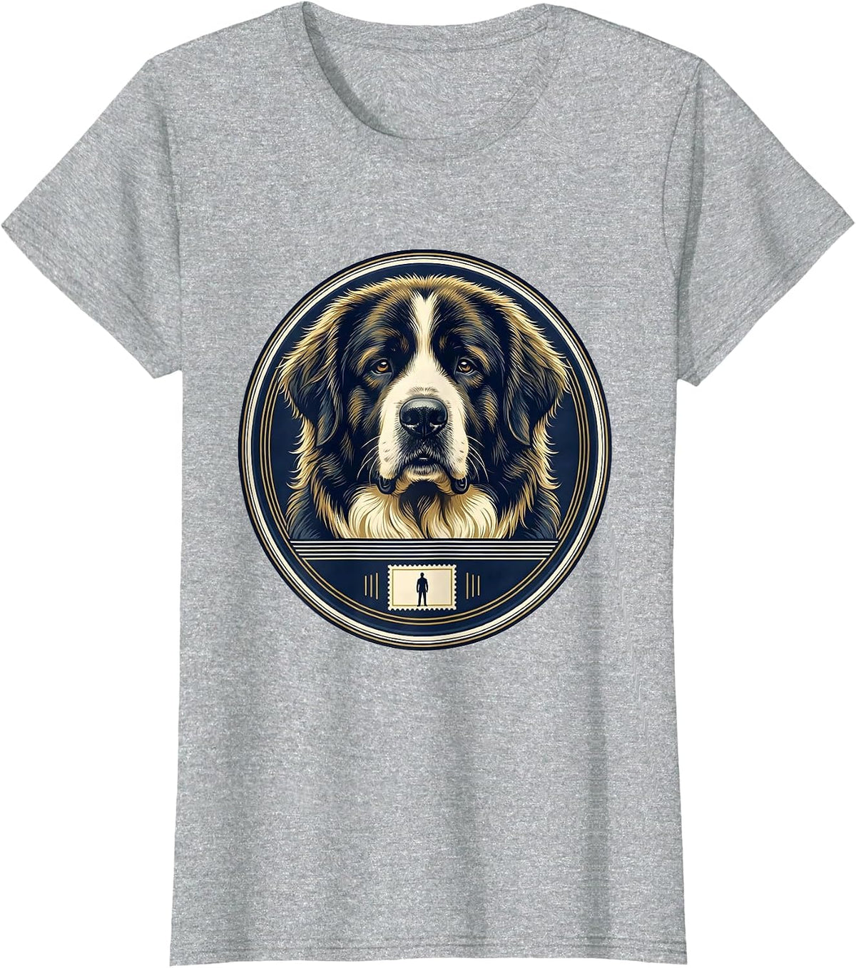 Women's Great Pyrenees Dog Crest Breed Pride Emblem T-Shirt - Heather Grey