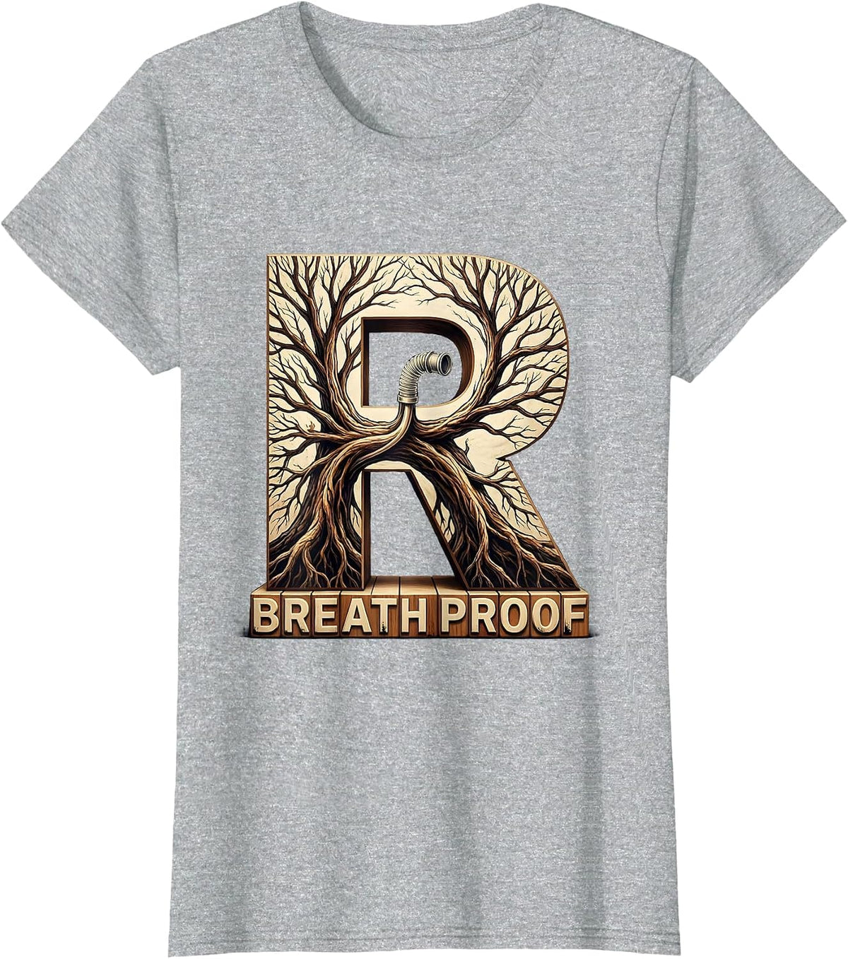 Women's Breath Proof Respiratory Therapist RT Care Week Humor T-Shirt - Heather Grey