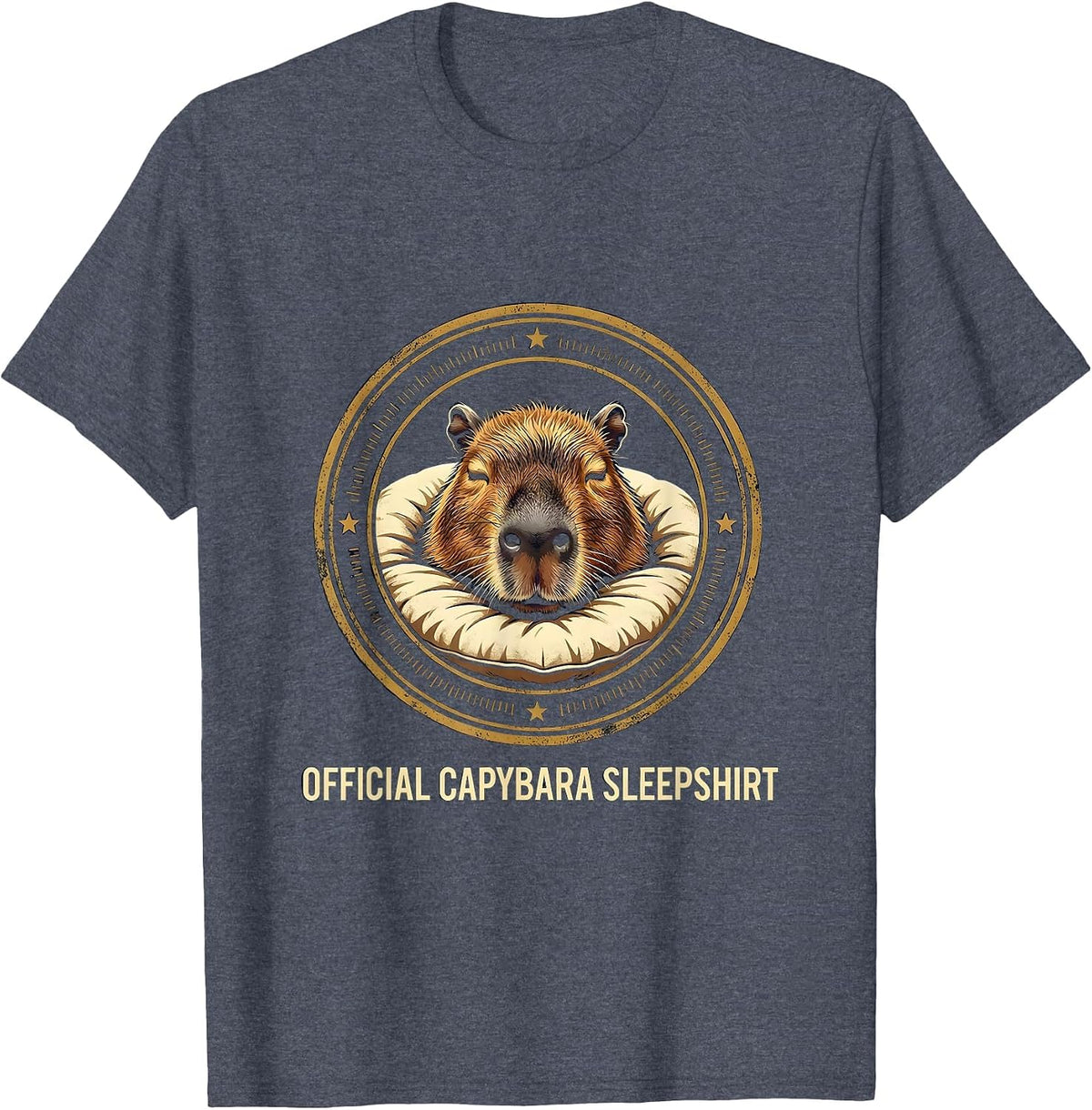 Official Capybara Sleepshirt Cute Whimsical Humor Sleepwear T-Shirt - Heather Blue