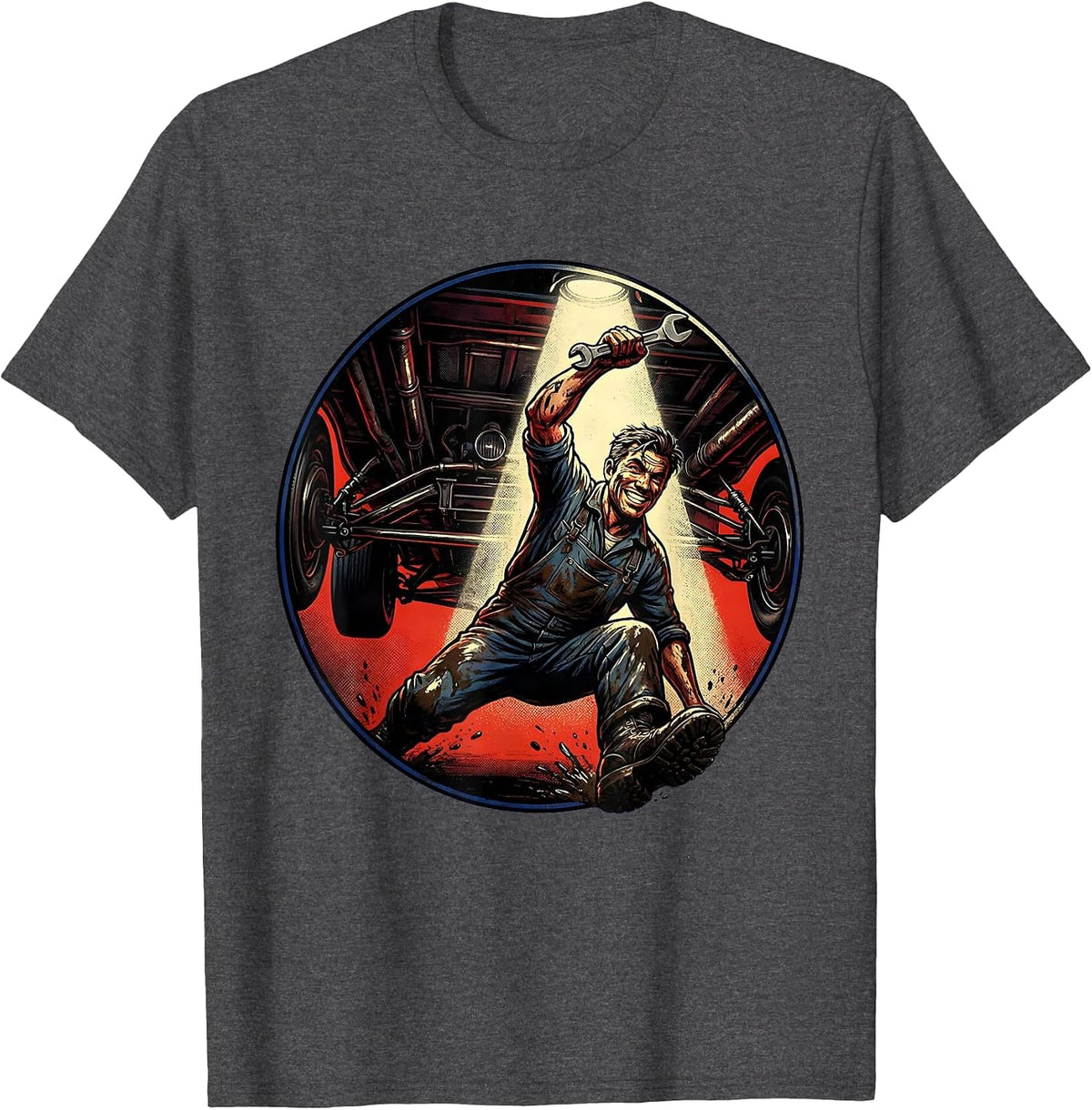 I Cant But I Know A Guy Mechanic Design T-Shirt - Dark Heather Grey
